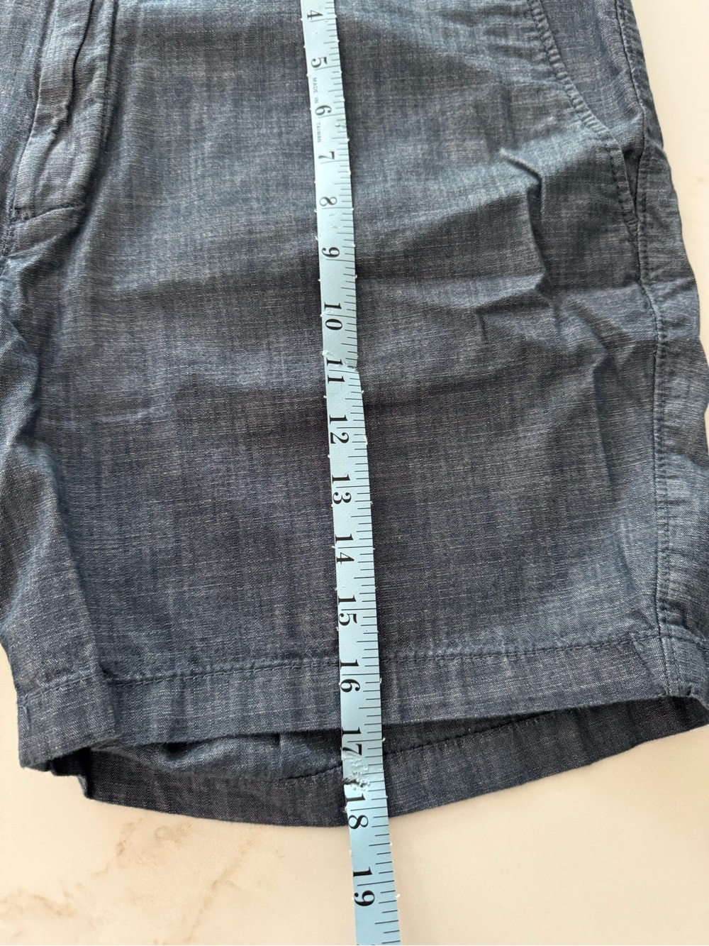 Goodfellow & Co Gray-Blue Flat Front Men's Shorts Size 40, 7” Inseam - Picture 6 of 6